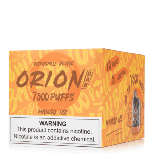 Mango Ice Lost Vape Orion Bar 7500 disposable vape packaging 