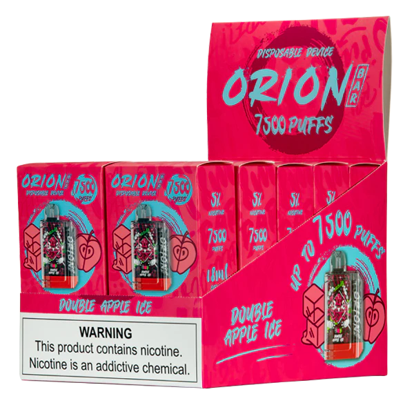 Double Apple Ice Lost Vape Orion Bar 7500 disposable vape packaging 