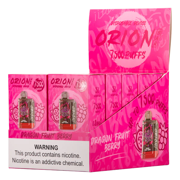 Dragon Fruit Berry Lost Vape Orion Bar 7500 disposable vape packaging 