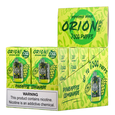 Pineapple Lemonade Lost Vape Orion Bar 7500 disposable vape packaging 