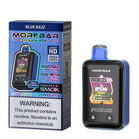 Blue Razz Morf Bar Touch 20K disposable vape packaging