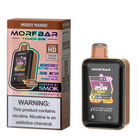 Moody Mango Morf Bar Touch 20K disposable vape packaging