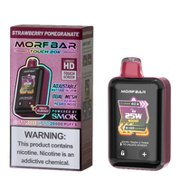 Strawberry Pomegranate Morf Bar Touch 20K disposable vape packaging 