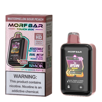 Watermelon Sour Peach Morf Bar Touch 20K disposable vape packaging