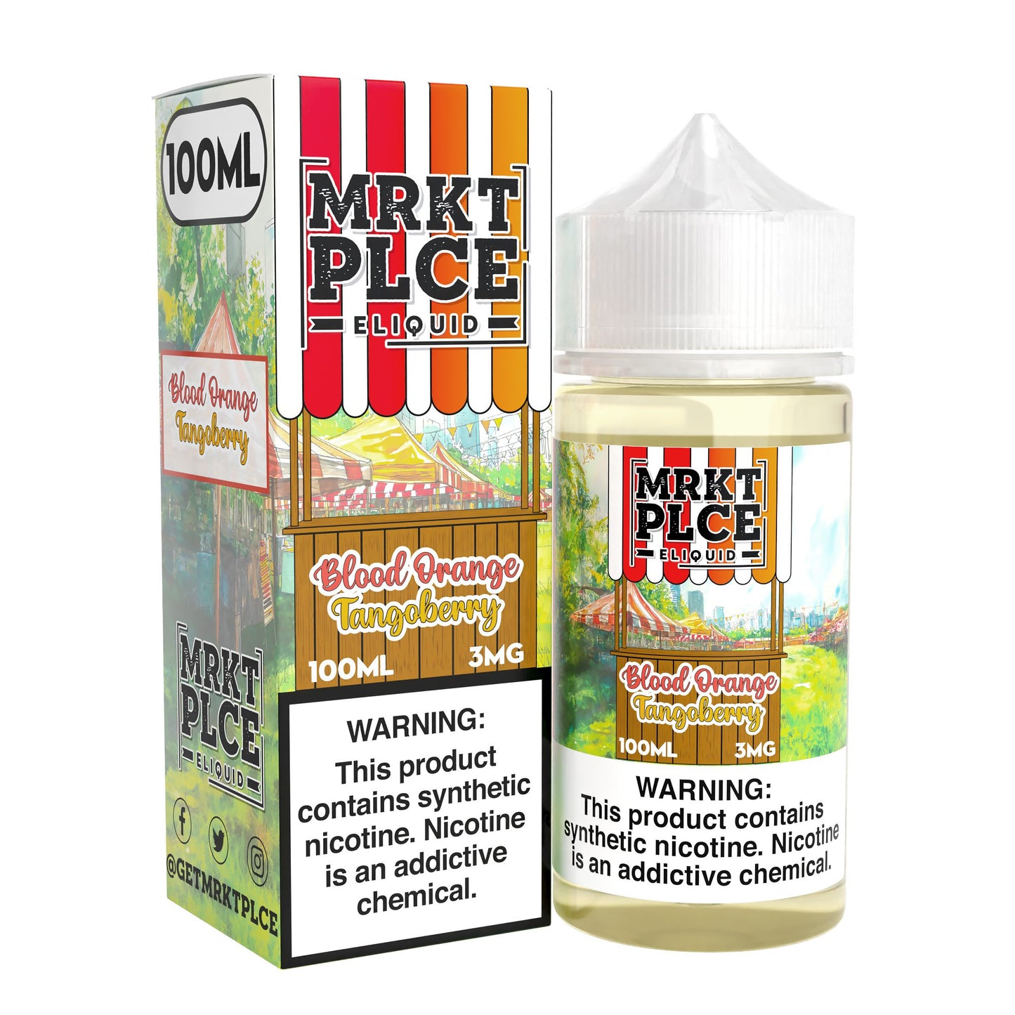 Blood Orange Tangoberry MRKT PLCE E-liquid packaging