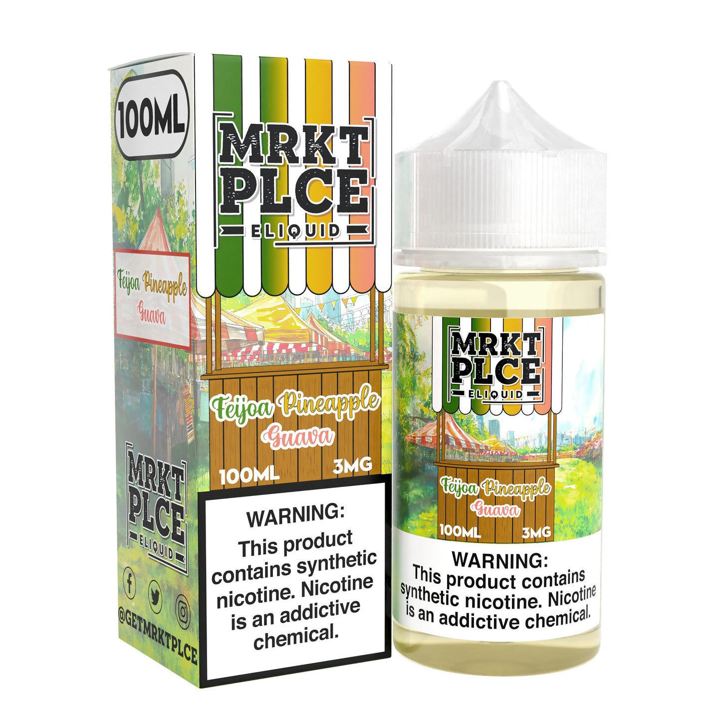 Feijoa Pineapple Guava MRKT PLCE E-liquid packaging