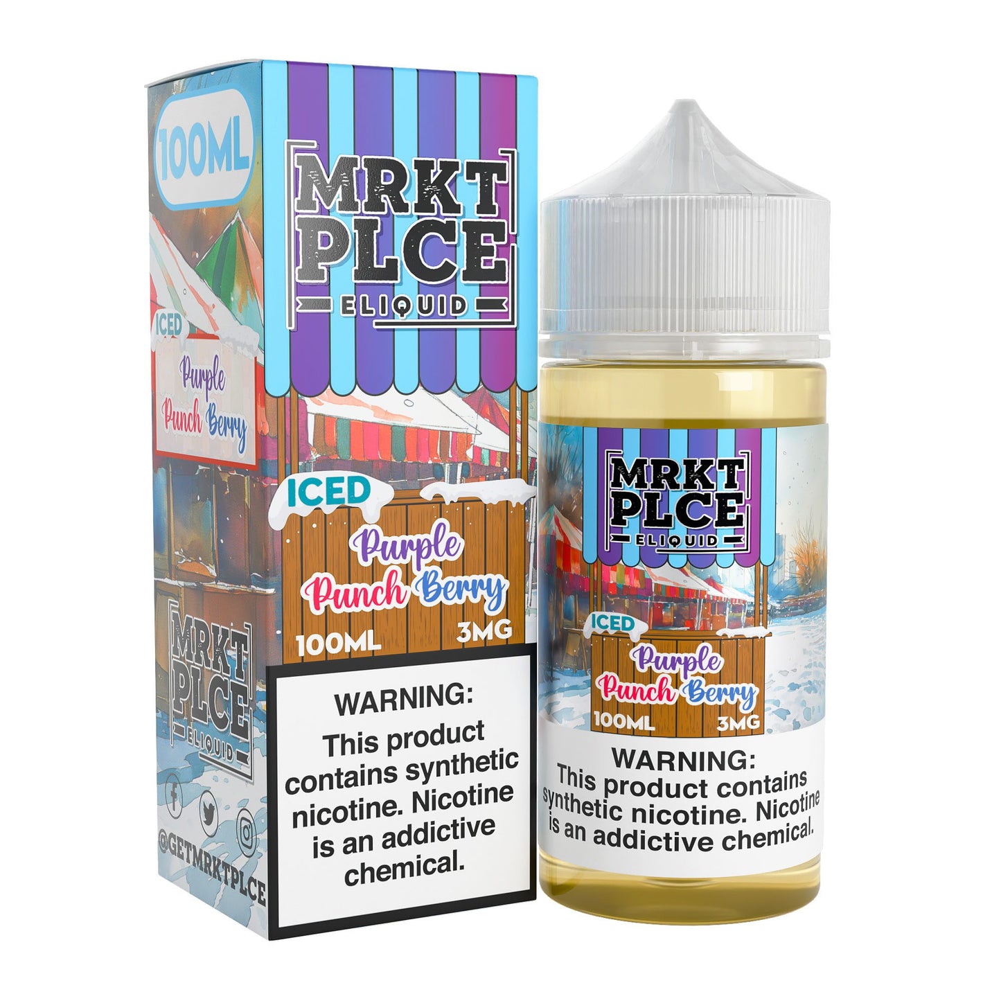 Iced Purple Punch Berry MRKT PLCE E-liquid packaging