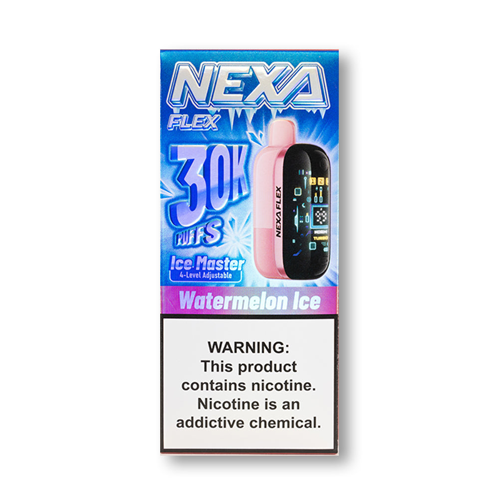 Watermelon Ice Nexa Flex 30K Kit Coolness Edition disposable vape packaging