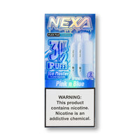 Pink n Blue Nexa Flex 30K Pod Coolness Edition disposable vape packaging
