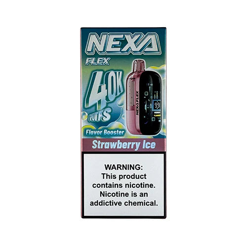 Strawberry Ice Nexa Flex 40K Kit Disposable Vape Packaging 