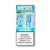 Blue Razz Ice Nexa Flex 40K Pod Visible Edition disposable vape packaging