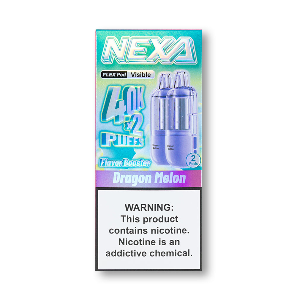 Dragon Melon Nexa Flex 40K Pod Visible Edition disposable vape packaging