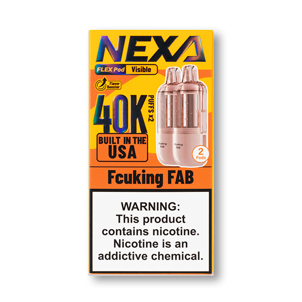 Fcuking FAB Nexa Flex 40K Pod Visible Edition disposable vape packaging