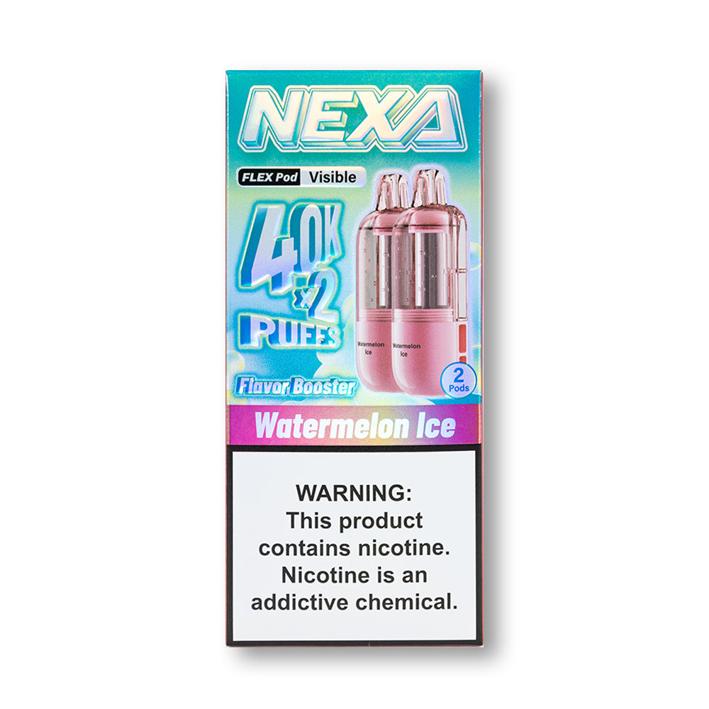 Watermelon Ice Nexa Flex 40K Pod Visible Edition disposable vape packaging