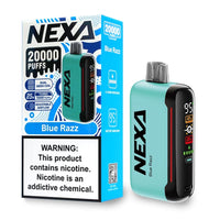 Blue Razz Nexa N20000 disposable vape packaging 