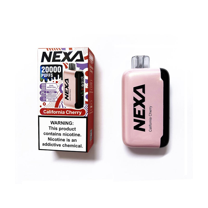 California Cherry Nexa N20000 disposable vape packaging 
