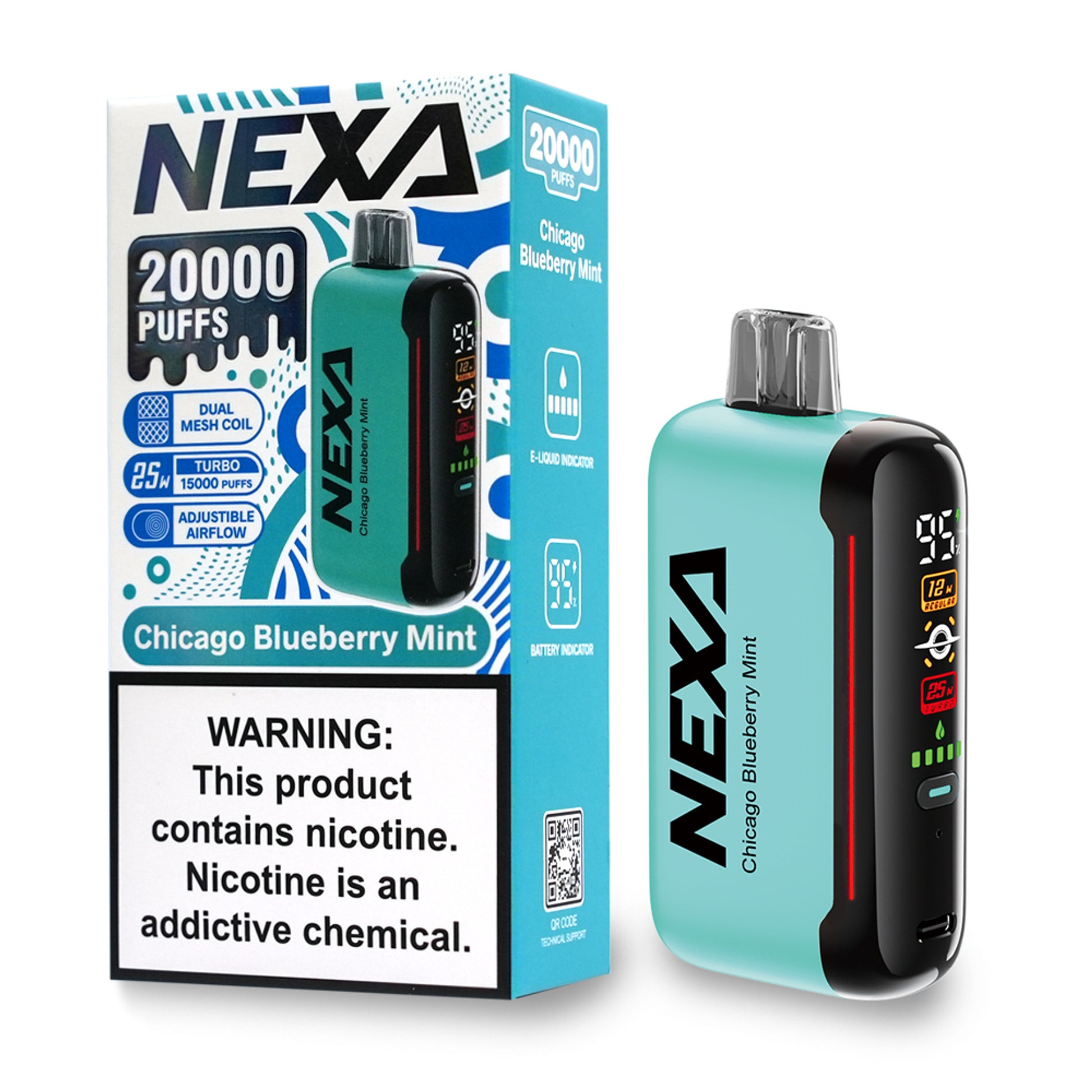 Chicago Blueberry Mint - Nexa N20000 | Online Vape Shop
