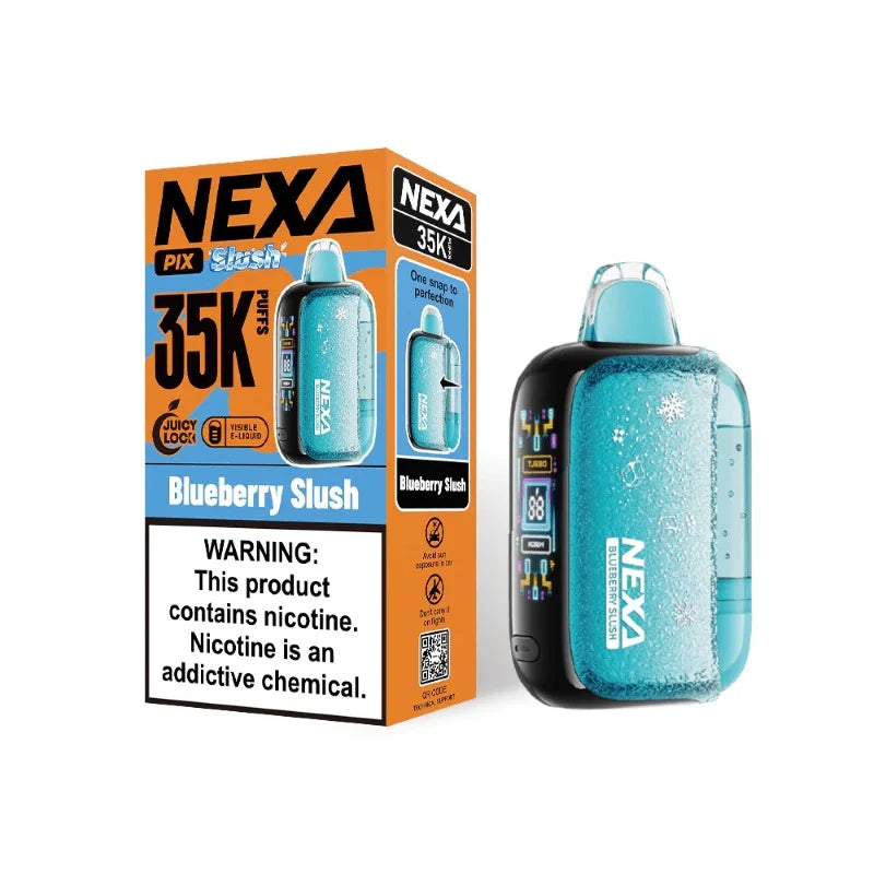Blueberry Slush Nexa Pix Slush 35K Disposable Vape Packaging 