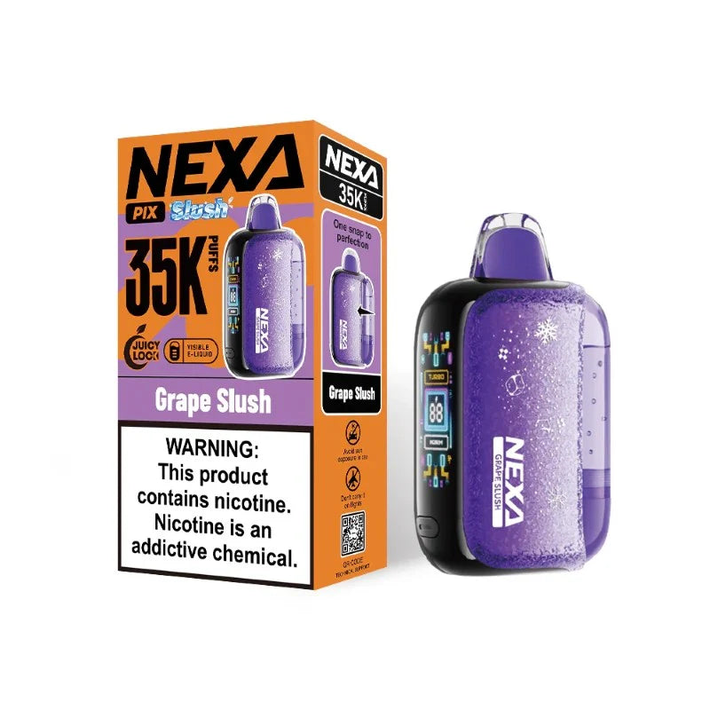 Grape Slush Nexa Pix Slush 35K Disposable Vape Packaging 