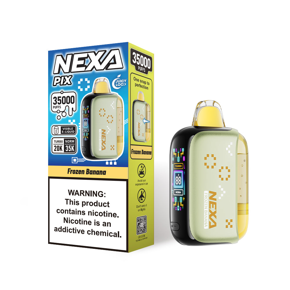 Frozen Banana Nexa PIX 35000 Disposable Vape Packaging 