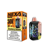 Strawberry Banana Nexa Ultra II 50K Disposable Vape Packaging 