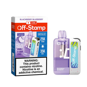 Blackberry Blueberry Off Stamp Crystal Cube 35K Kit disposable vape packaging
