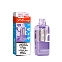 Rocket Freeze Off-Stamp X-Cube Crystal 35K Pod disposable vape packaging