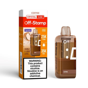 Coffee Off Stamp X Cube Crystal 35K Pod disposable vape packaging