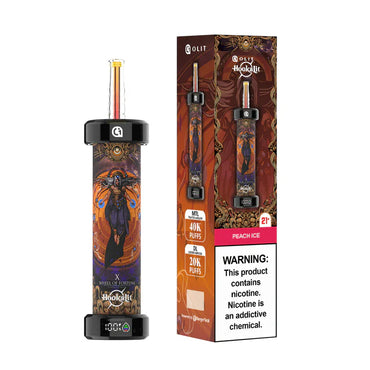 Peach Ice Olit Hookalit 40K E-Hookah Disposable Vape packaging 