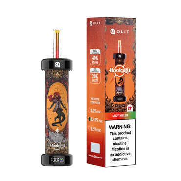 Lady Killer Olit Hookalit 40K disposable vape packaging 