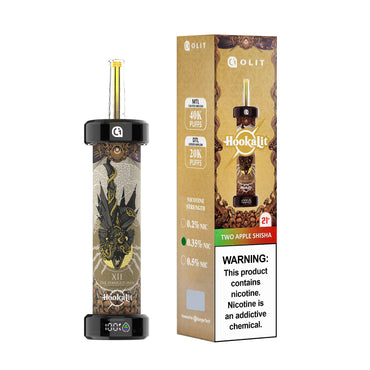 Two Apple Shisha Olit Hookalit 40K disposable vape packaging 