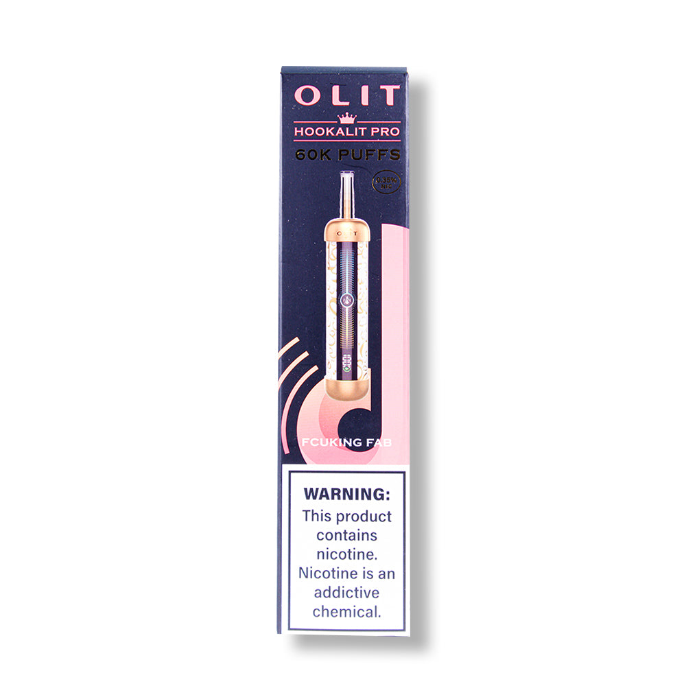 Fcuking Fab Olit Hookalit Pro 60K Disposable Vape Packaging 