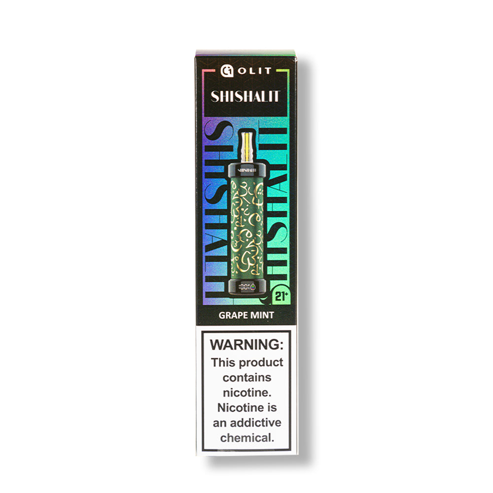 Grape Mint Olit Shishalit 30K E-Hookah Disposable Vape Packaging 