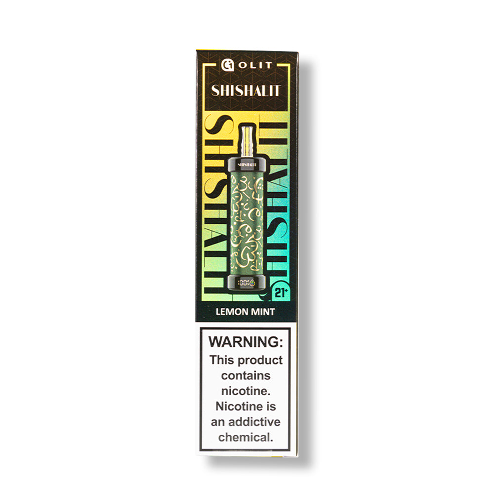 Lemon Mint Olit Shishalit 30K E-Hookah Disposable Vape Packaging 