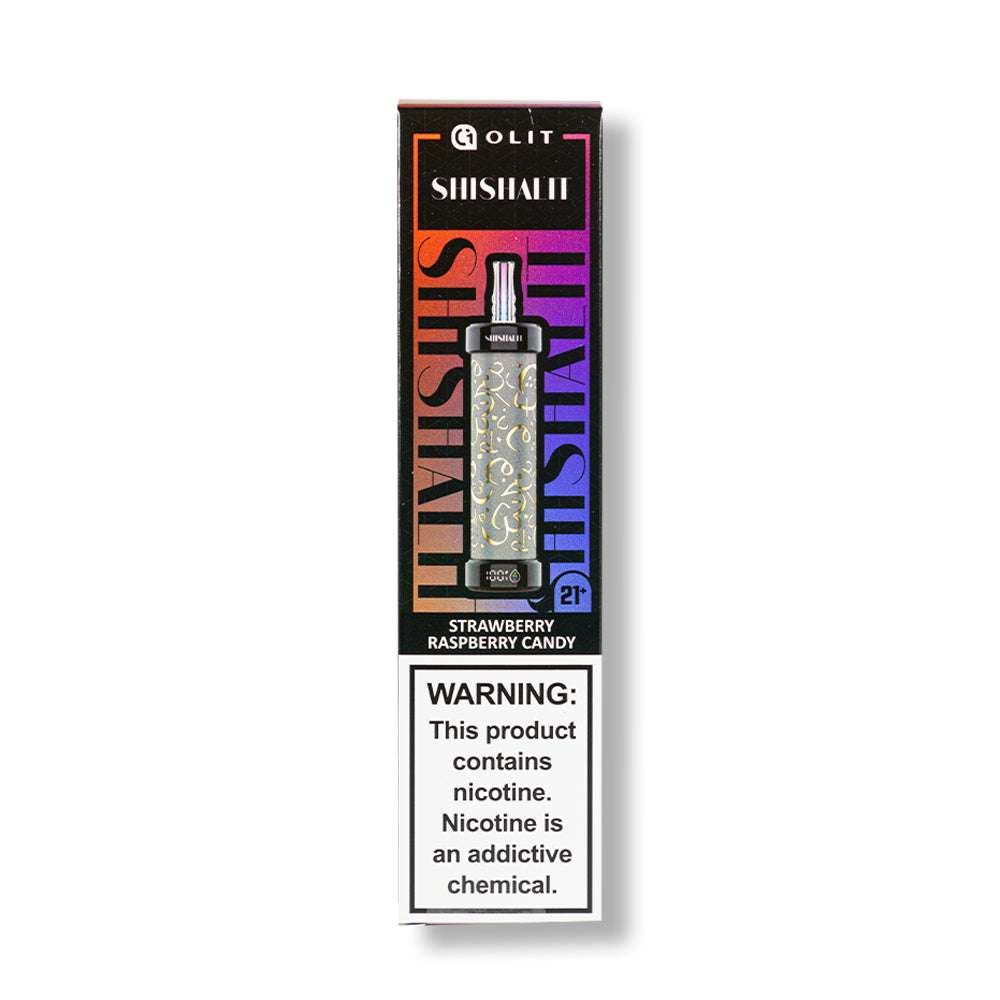 Strawberry Raspberry Candy Olit Shishalit 30K E-Hookah Disposable Vape Packaging 