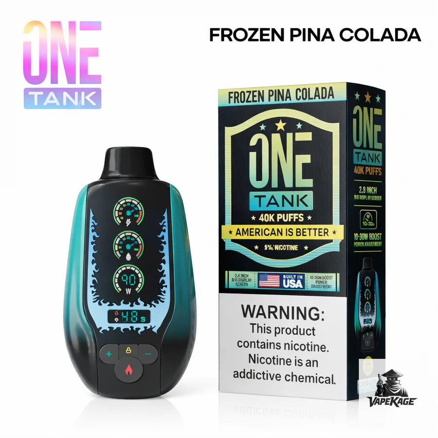 Frozen Pina Colada - One Tank 40K disposable vape packaging 