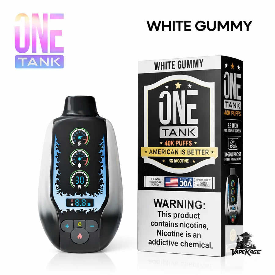 White Gummy - One Tank 40K disposable vape packaging 