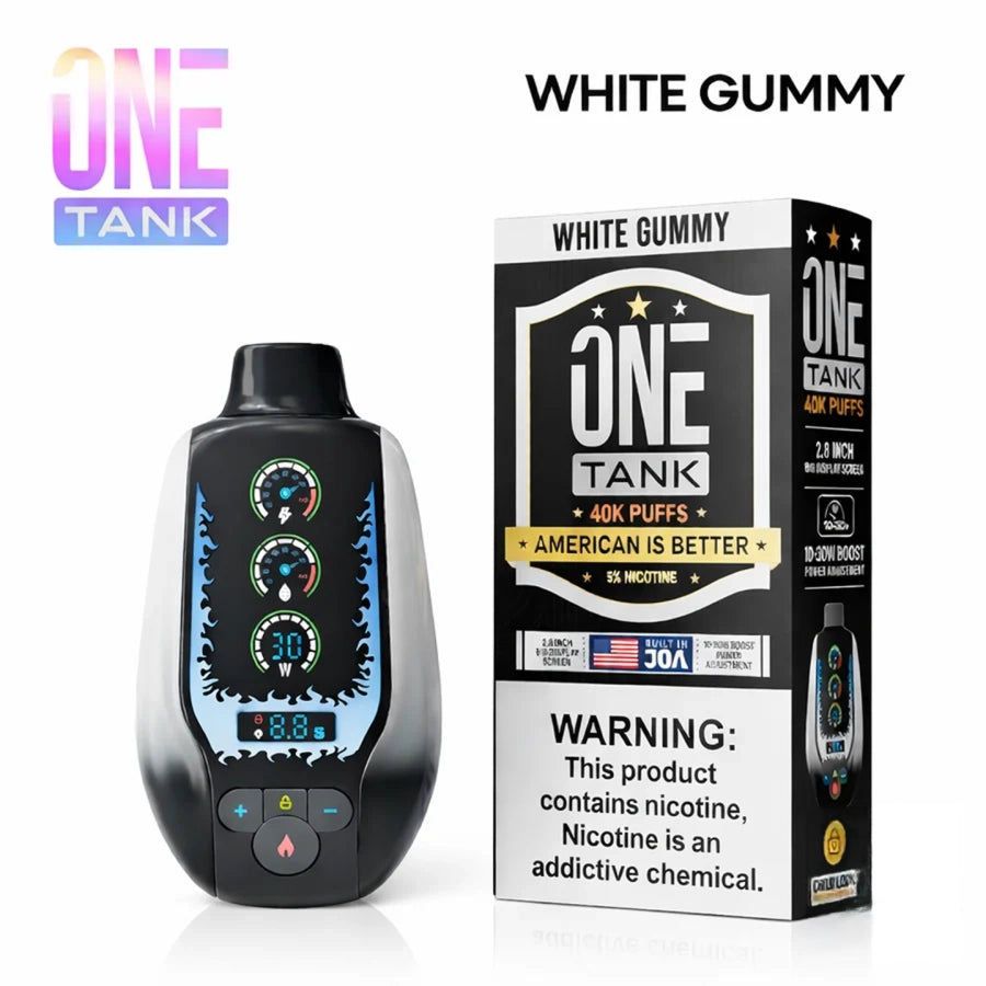 White Gummy - One Tank 40K disposable vape packaging 