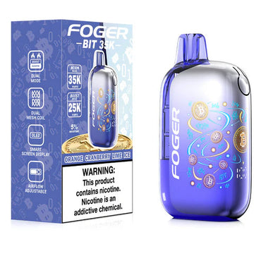 Foger Bit 35K Orange Cranberry Lime Ice Disposable Vape - Black Coral 