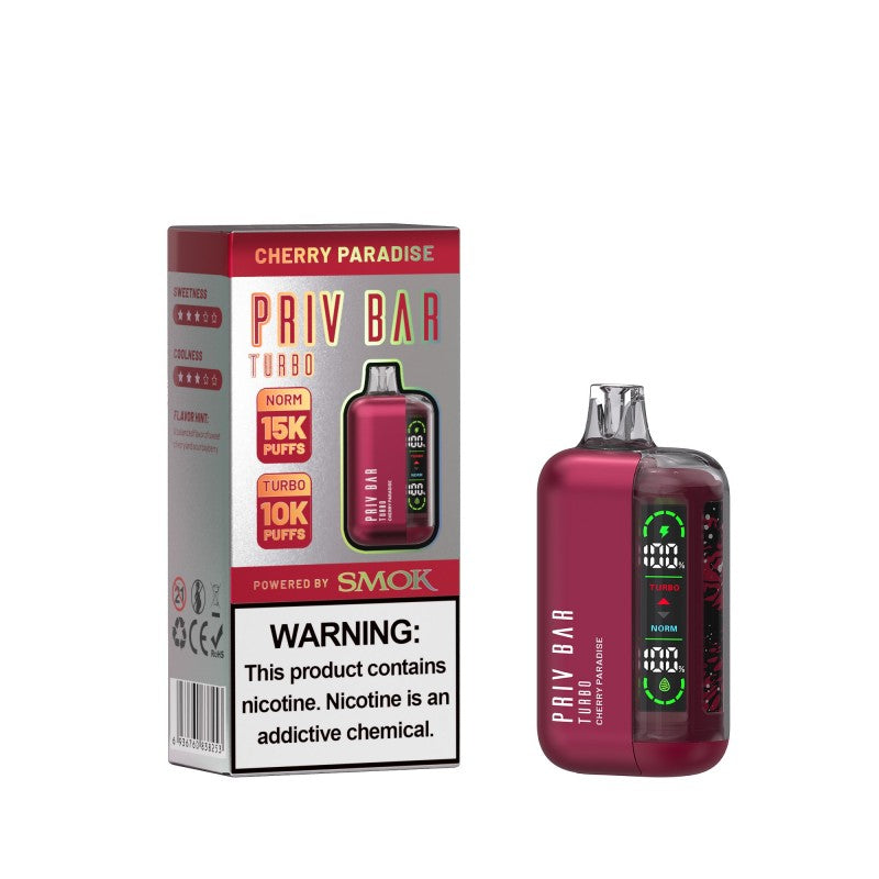 Cherry Paradise - Priv Bar Turbo 15000 | Online Vape Shop Cherry Paradise - Priv Bar Turbo 15000 | Online Vape Shop