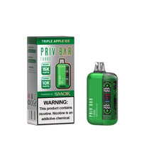Triple apple Ice Priv Bar Turbo 15000 disposable vape packaging 