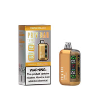 Triple Mango Priv Bar Turbo 15000 disposable vape packaging