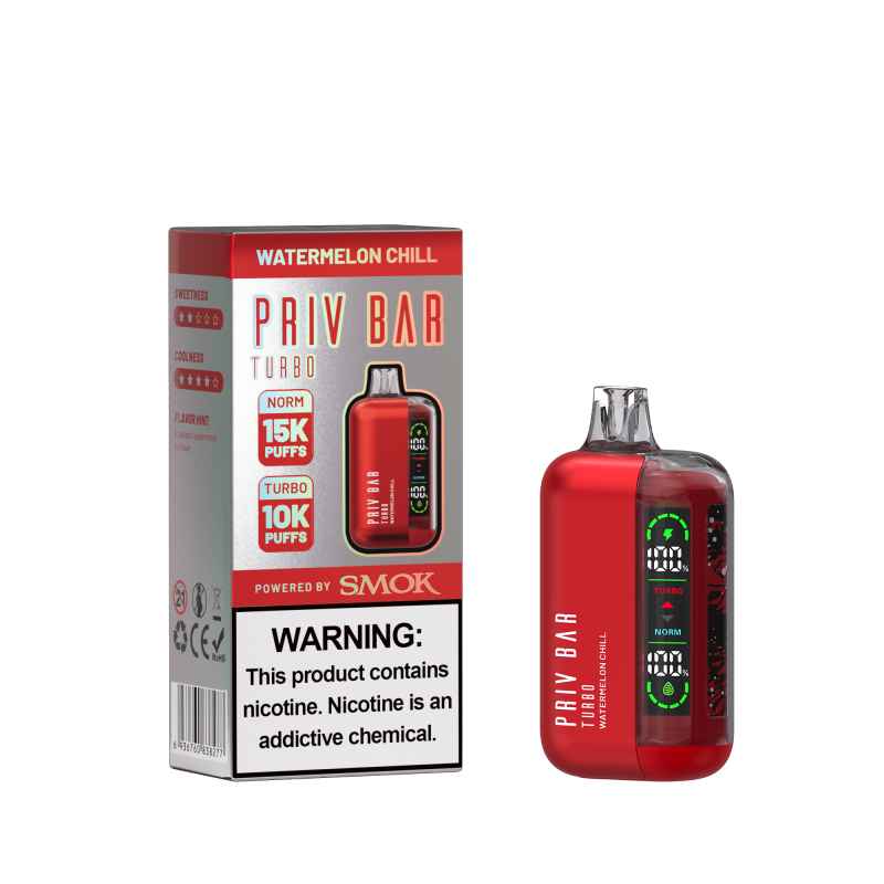 Watermelon Chill - Priv Bar Turbo 15000 | Online Vape Shop Watermelon Chill - Priv Bar Turbo 15000 | Online Vape Shop