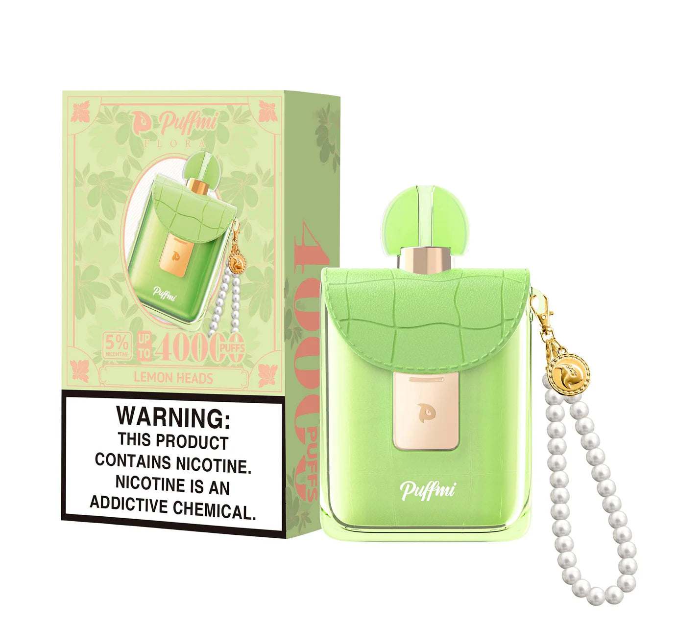 Lemon Heads Puffmi Flora 40000 disposable vape packaging 