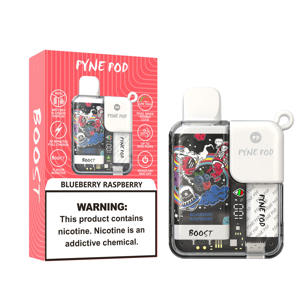 Blueberry Raspberry - Pyne Pod Boost 8500