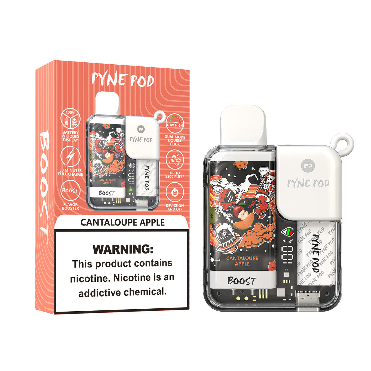 Cantaloupe Apple - Pyne Pod Boost 8500 | Online Vape Shop