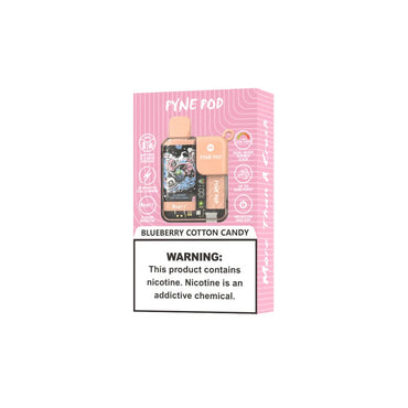 Blueberry Cotton Candy Pyne Pod Boost 8500 disposable vape packaging 