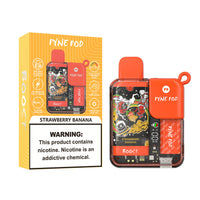 Strawberry Banana Pyne Pod Boost 8500 disposable vape packaging 