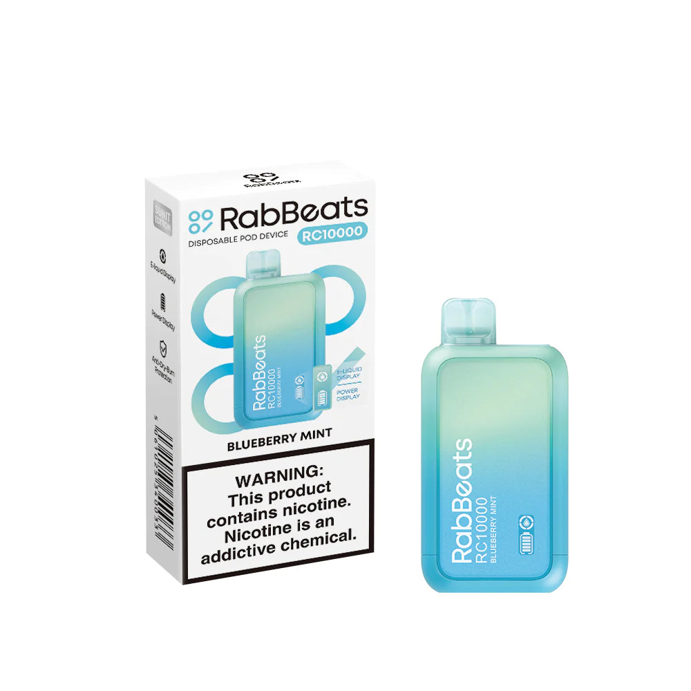 Blueberry Mint RabBeats RC10000 -disposable vape packaing 