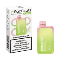 Strawberry Kiwi Ice Rabbeats RC10000 disposable vape packaging 